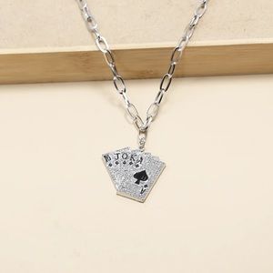 ♦️ ♠️ Poker High Cards Blinged Out Necklace ❤️♣️